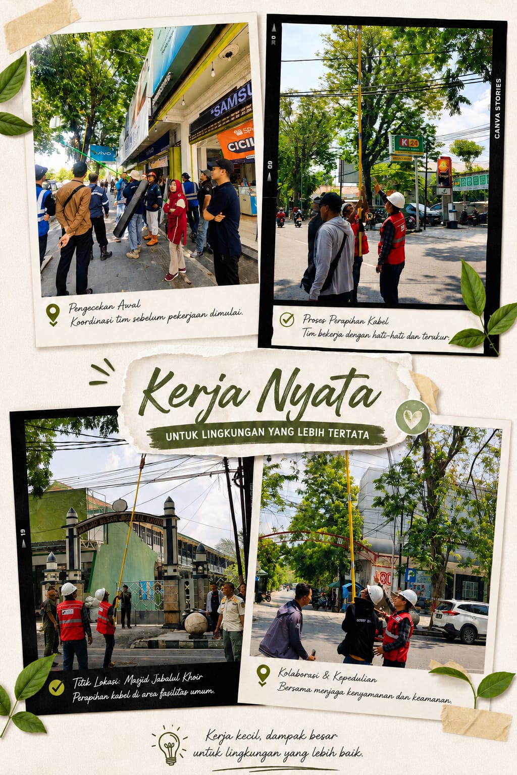 Wujudkan Kota Lebih Rapi, Diskominfo Grobogan Lakukan Pendataan dan Perapian Kabel ISP